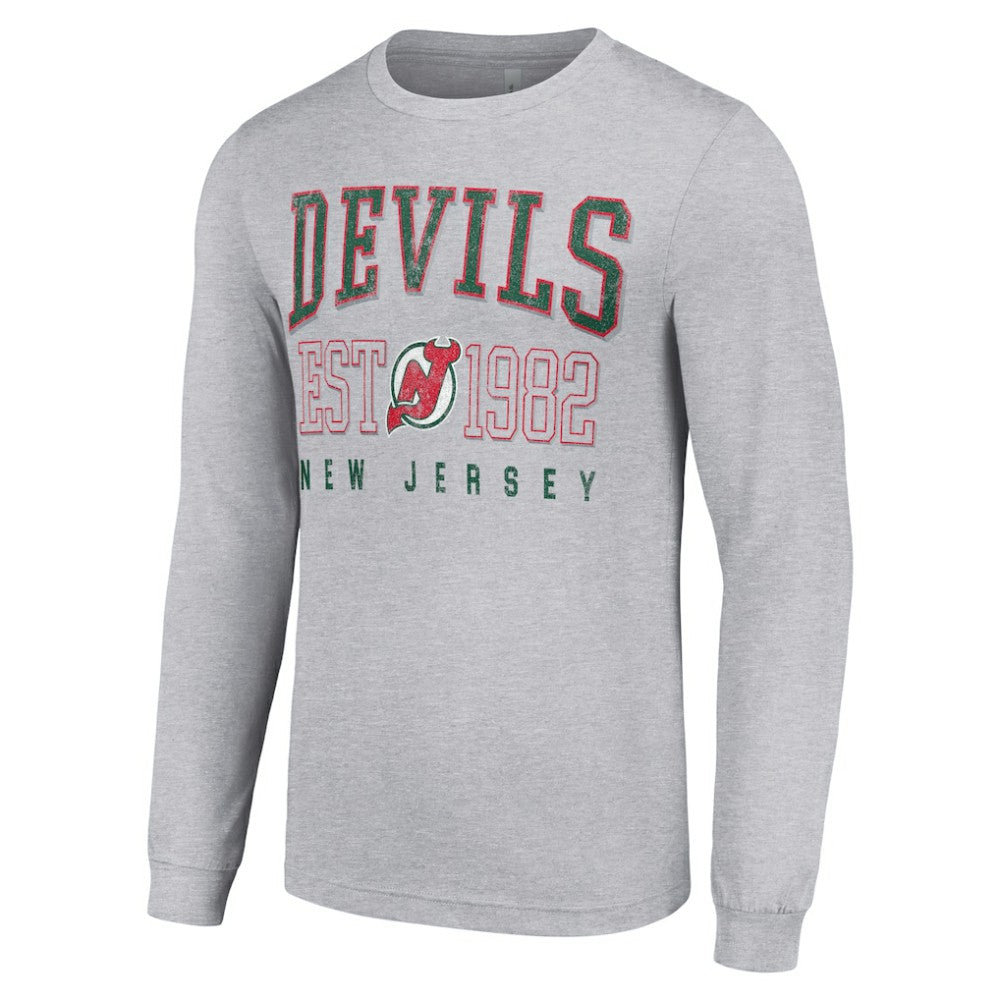 NHL New Jersey Devils Starter Retro Graphic Long Sleeve Crew T-Shirt