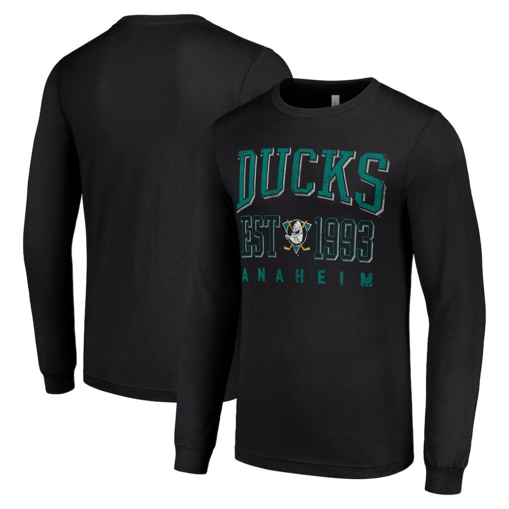 NHL Anaheim Ducks Starter Retro Graphic Long Sleeve Crew T-Shirt