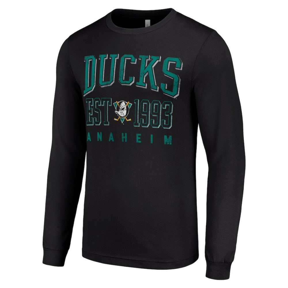 NHL Anaheim Ducks Starter Retro Graphic Long Sleeve Crew T-Shirt