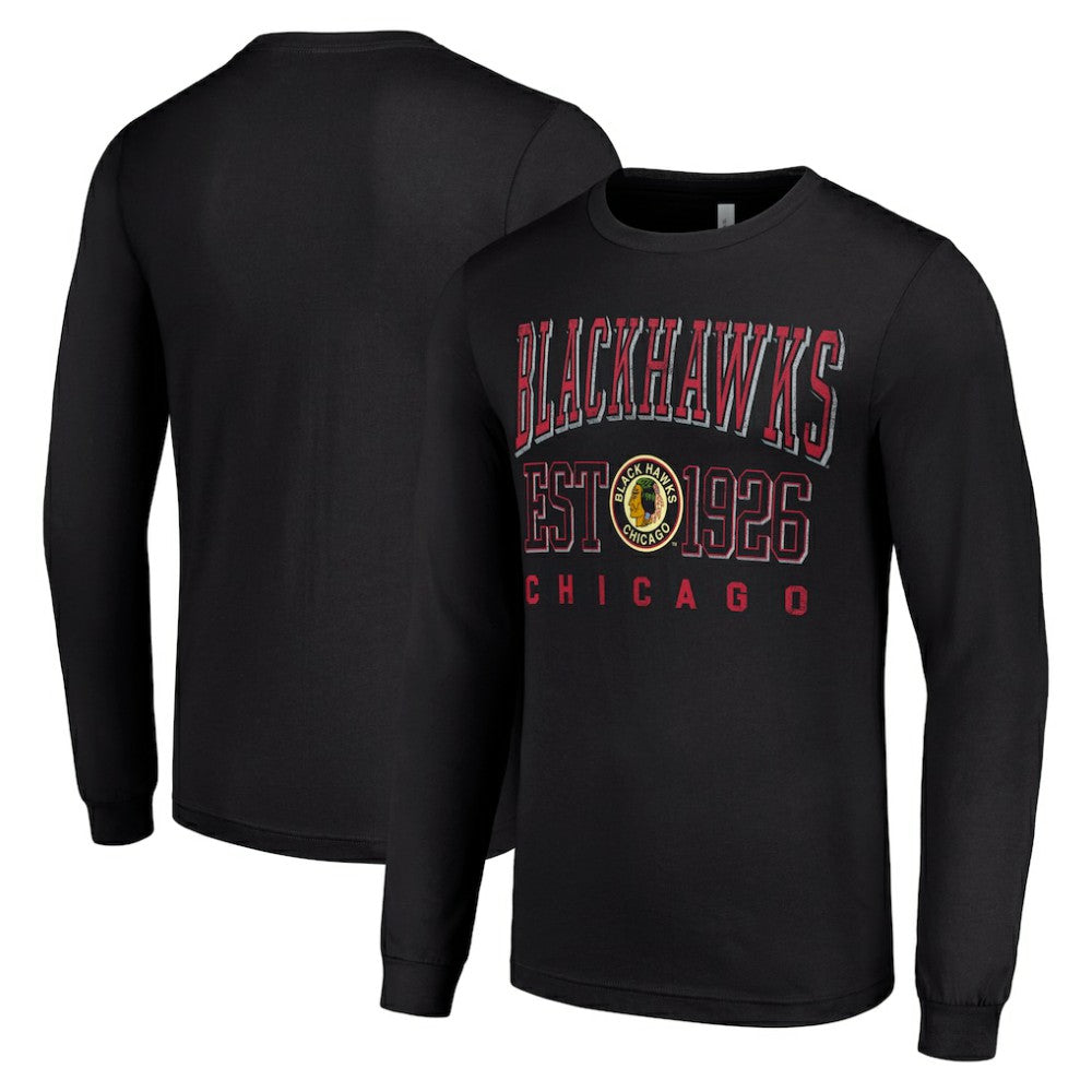 NHL Chicago Blackhawks Starter Retro Graphic Long Sleeve Crew T-Shirt