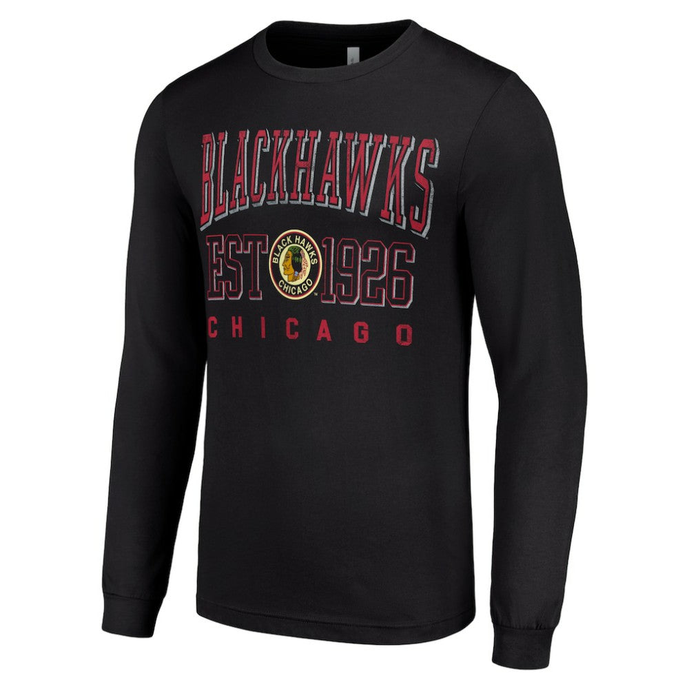NHL Chicago Blackhawks Starter Retro Graphic Long Sleeve Crew T-Shirt