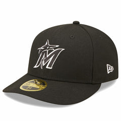 Black Miami Marlins New Era Low Profile 59FIFTY Fitted Hat