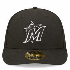 Black Miami Marlins New Era Low Profile 59FIFTY Fitted Hat