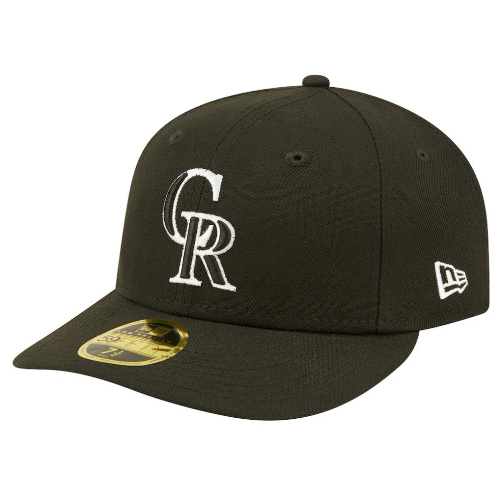 Black Colorado Rockies New Era Low Profile 59FIFTY Fitted Hat