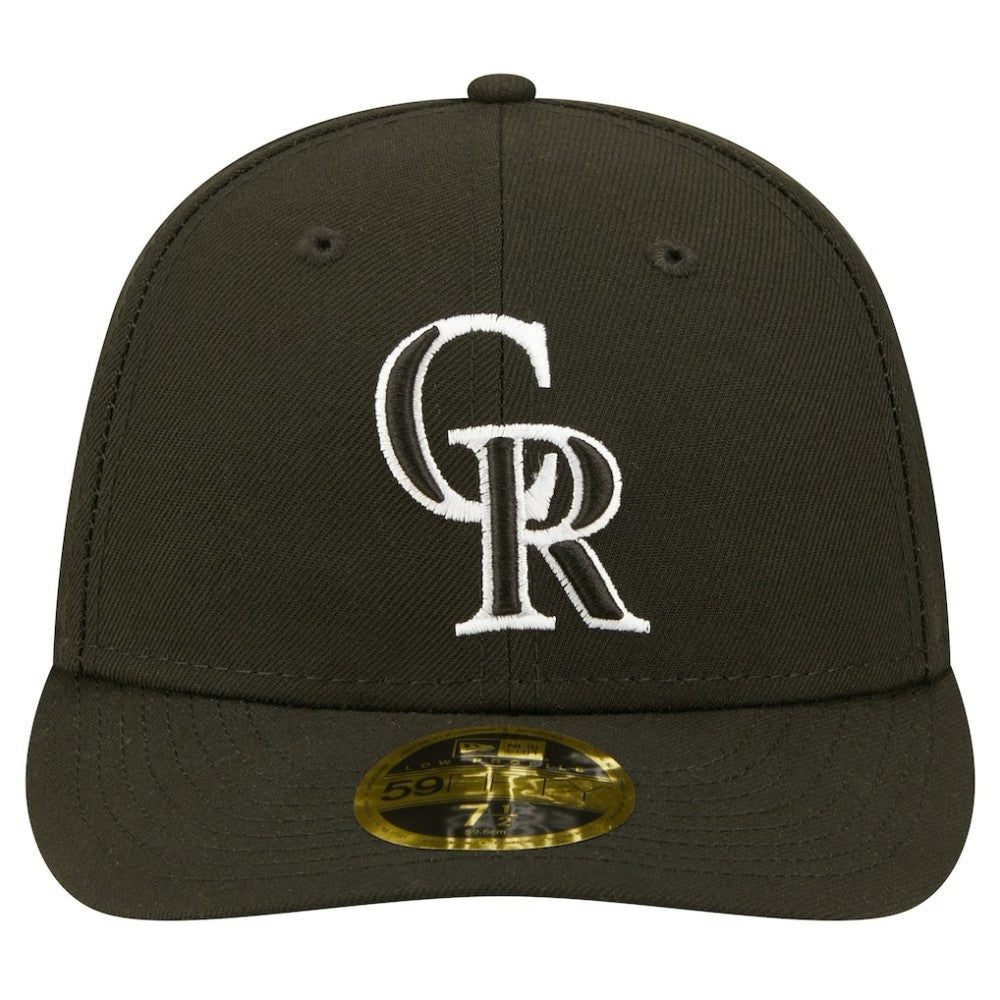 Black Colorado Rockies New Era Low Profile 59FIFTY Fitted Hat