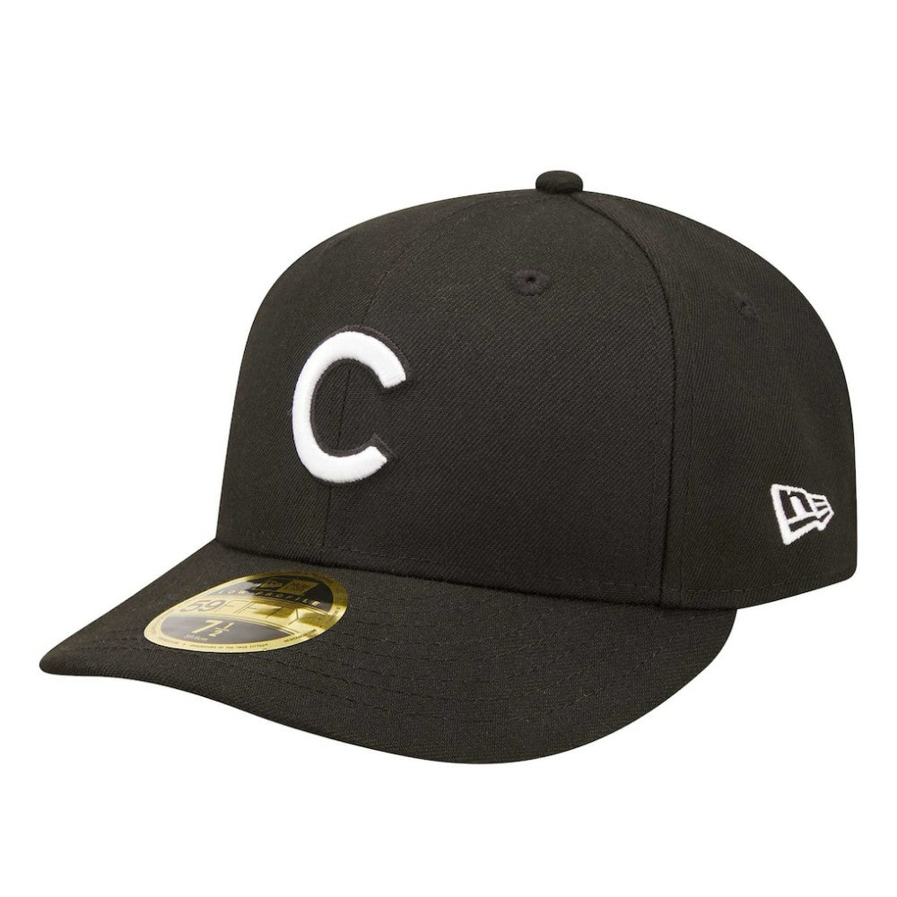 Black Chicago Cubs New Era Low Profile 59FIFTY Fitted Hat