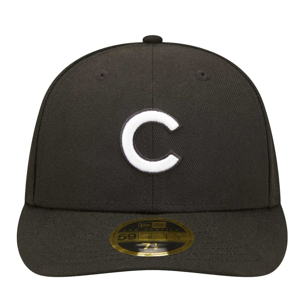 Black Chicago Cubs New Era Low Profile 59FIFTY Fitted Hat