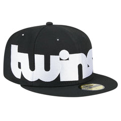 Black Minnesota Twins New Era Checkered Undervisor 59FIFTY Fitted Hat