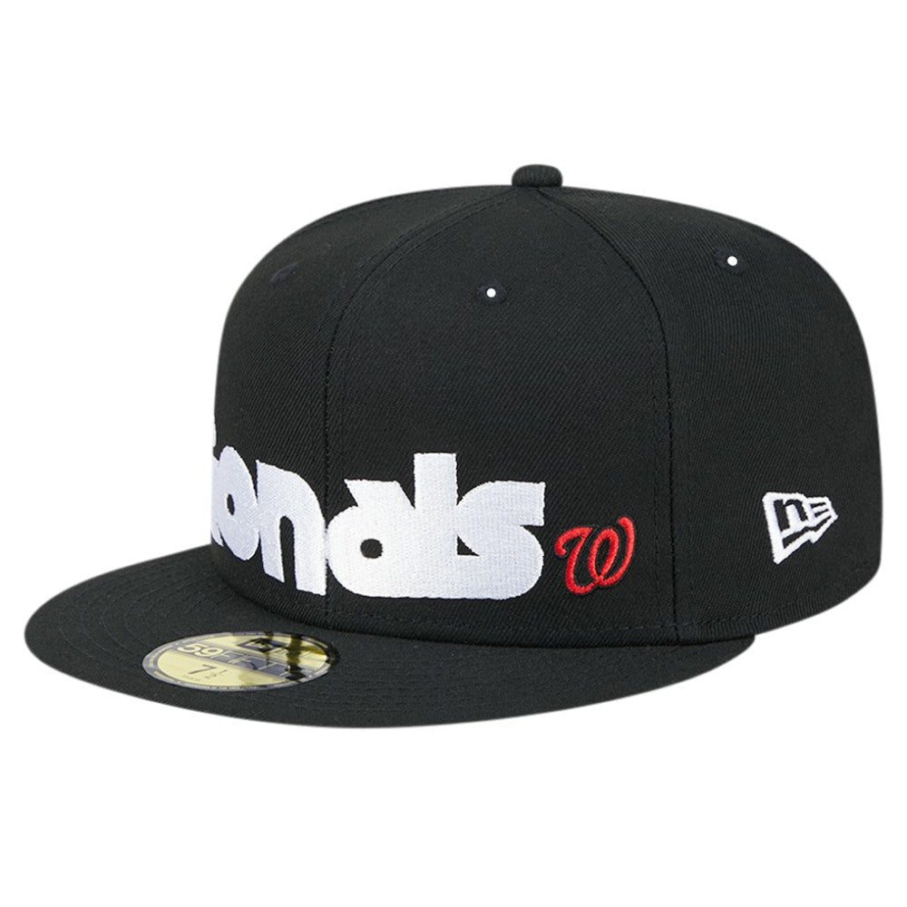 Black Washington Nationals New Era Checkered Undervisor 59FIFTY Fitted Hat