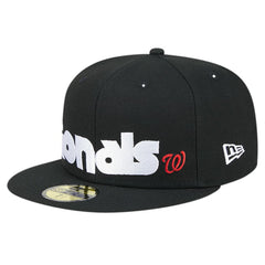 Black Washington Nationals New Era Checkered Undervisor 59FIFTY Fitted Hat