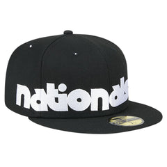 Black Washington Nationals New Era Checkered Undervisor 59FIFTY Fitted Hat