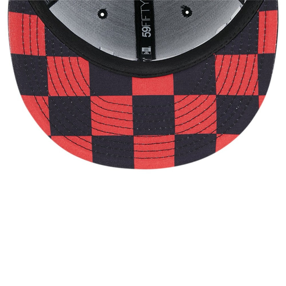Black Washington Nationals New Era Checkered Undervisor 59FIFTY Fitted Hat