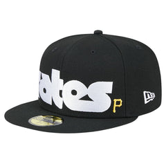 Black Pittsburgh Pirates New Era Checkered Undervisor 59FIFTY Fitted Hat