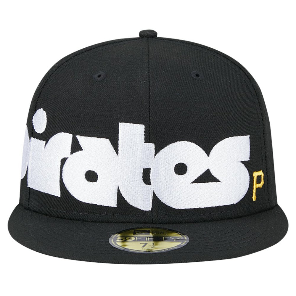 Black Pittsburgh Pirates New Era Checkered Undervisor 59FIFTY Fitted Hat