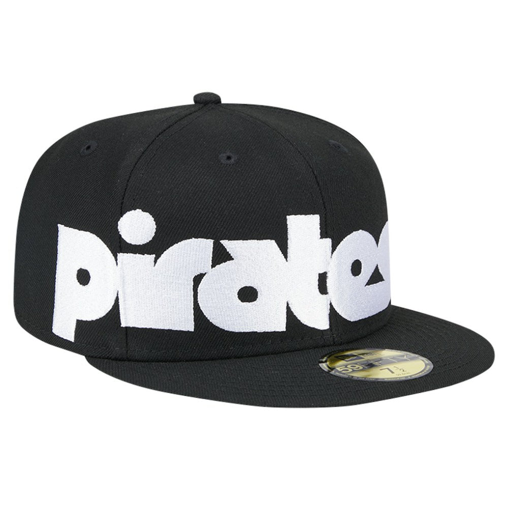 Black Pittsburgh Pirates New Era Checkered Undervisor 59FIFTY Fitted Hat