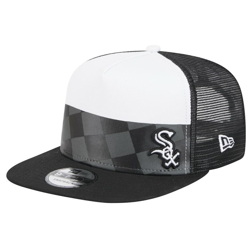Black Chicago White Sox New Era Checkmate Trucker 9FIFTY Snapback Hat
