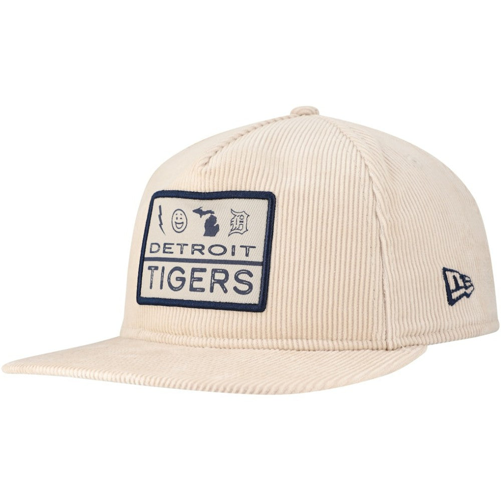 Khaki Detroit Tigers New Era Summer Essential Golfer Snapback Hat
