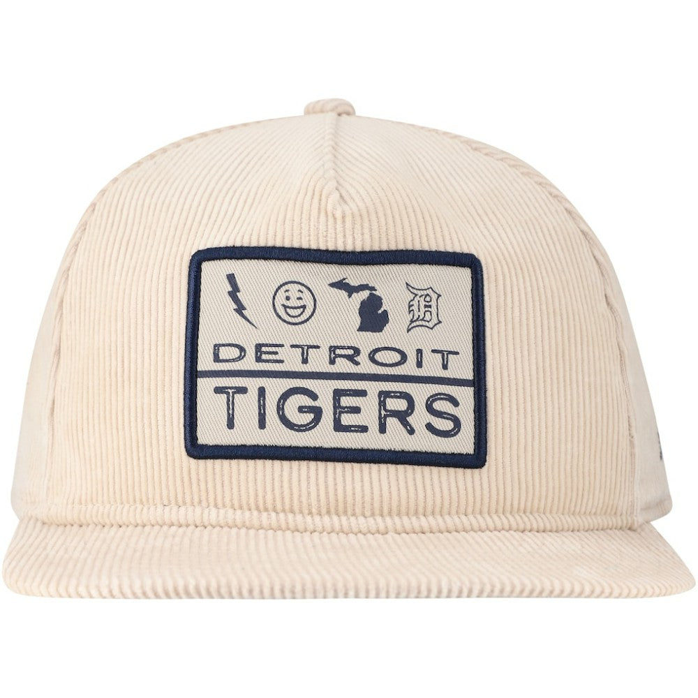 Khaki Detroit Tigers New Era Summer Essential Golfer Snapback Hat