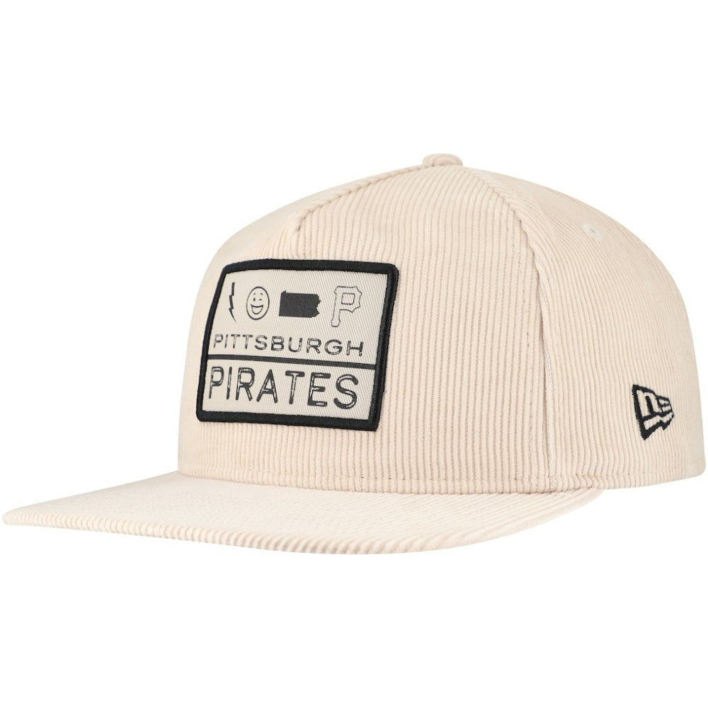 Khaki Pittsburgh Pirates New Era Summer Essential Golfer Snapback Hat
