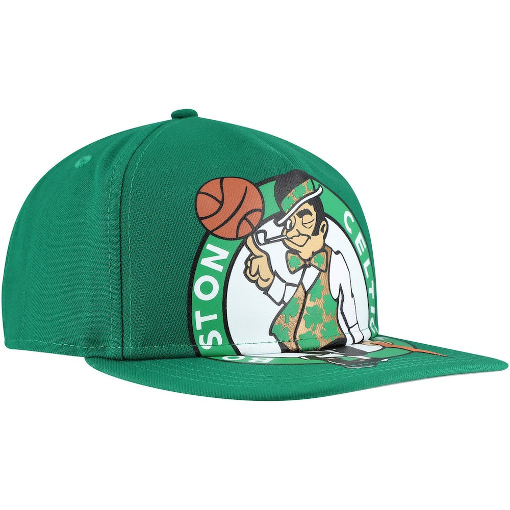 New Era Boston Celtics Oversized Puff Print Logo Golfer Snapback Hat