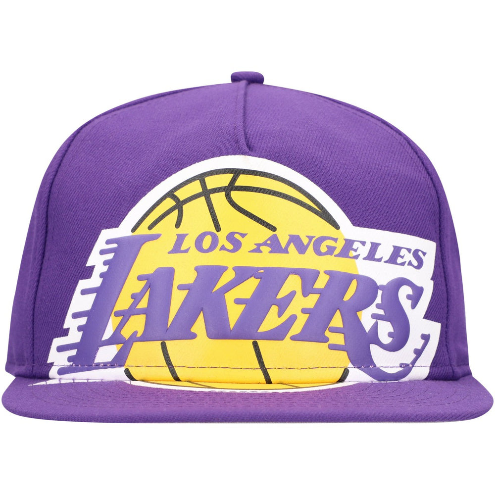New Era Los Angeles Lakers Oversized Puff Print Logo Golfer Snapback Hat