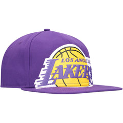 New Era Los Angeles Lakers Oversized Puff Print Logo Golfer Snapback Hat