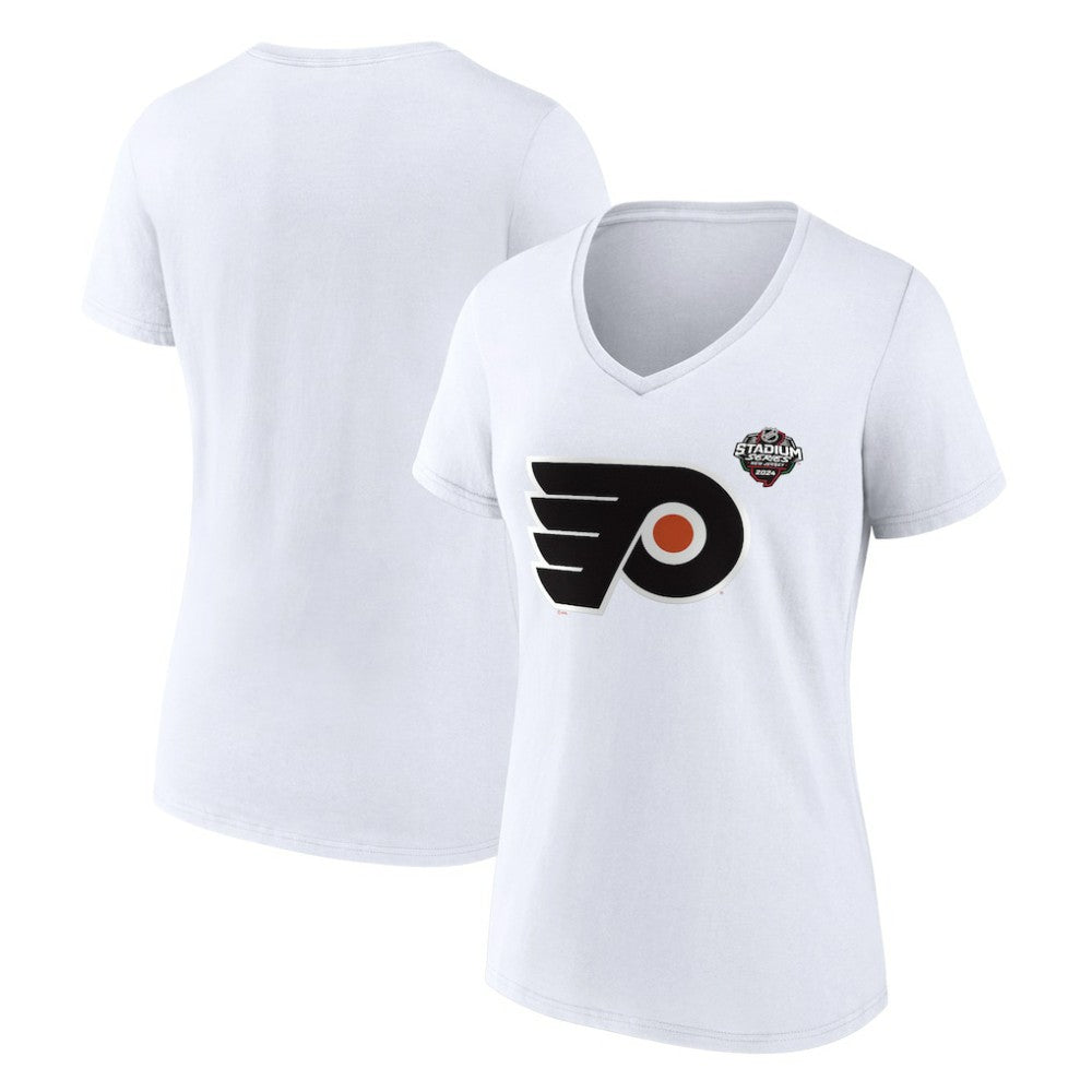 NHL Philadelphia Flyers Fanatics Women's 2024 NHL Stadium Series Logo V-Neck T-shirt