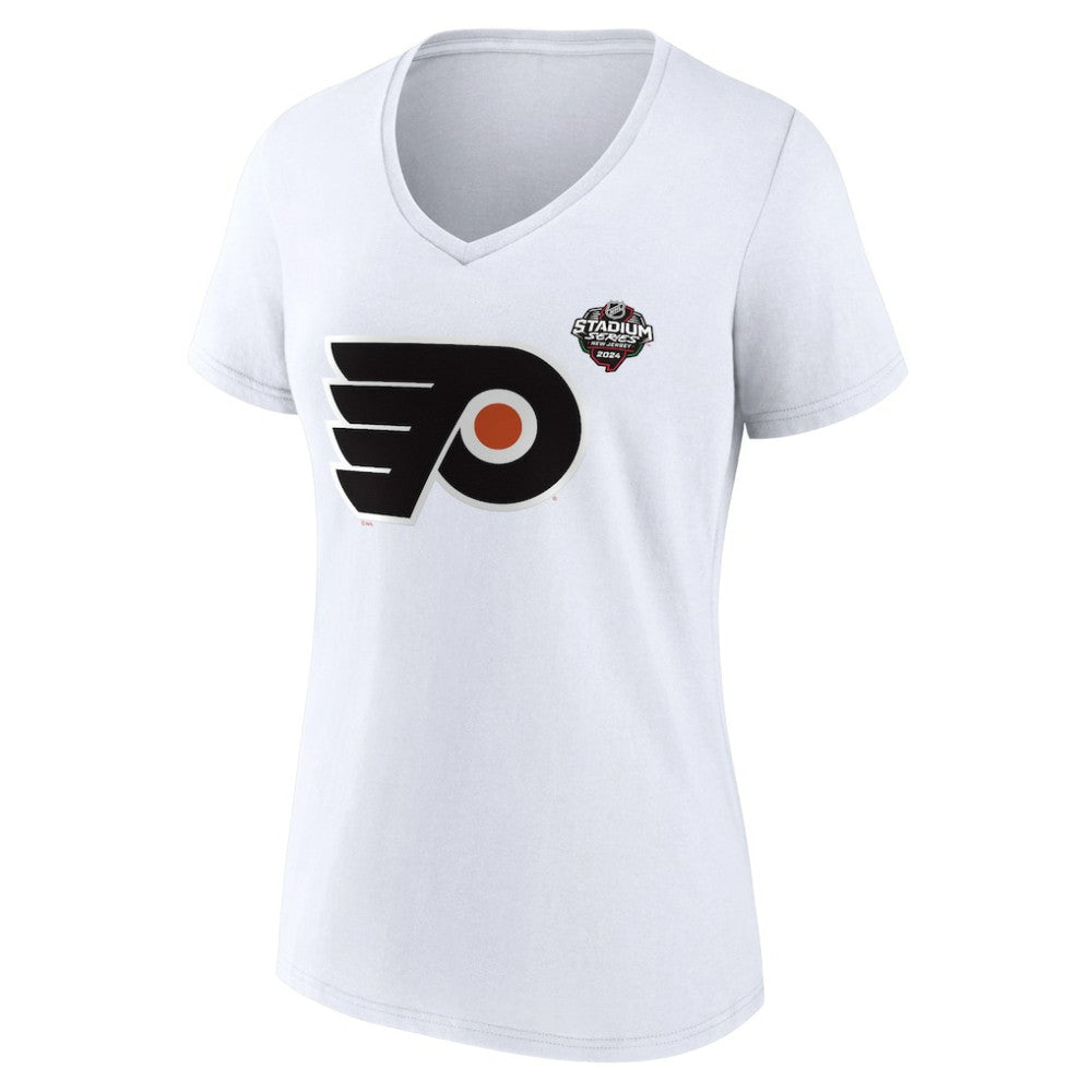NHL Philadelphia Flyers Fanatics Women's 2024 NHL Stadium Series Logo V-Neck T-shirt