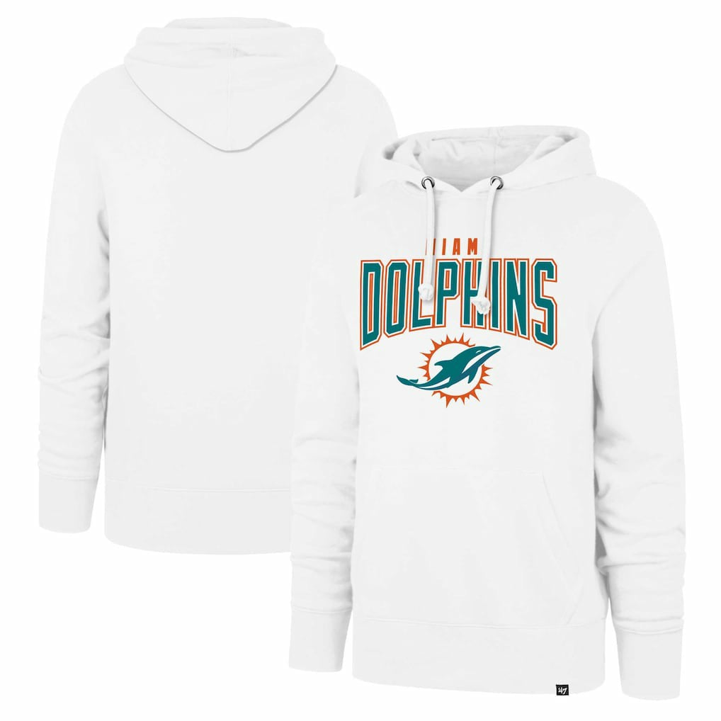 '47 Elements Arch Headline Pullover Hoodie - Miami Dolphins Hoodies