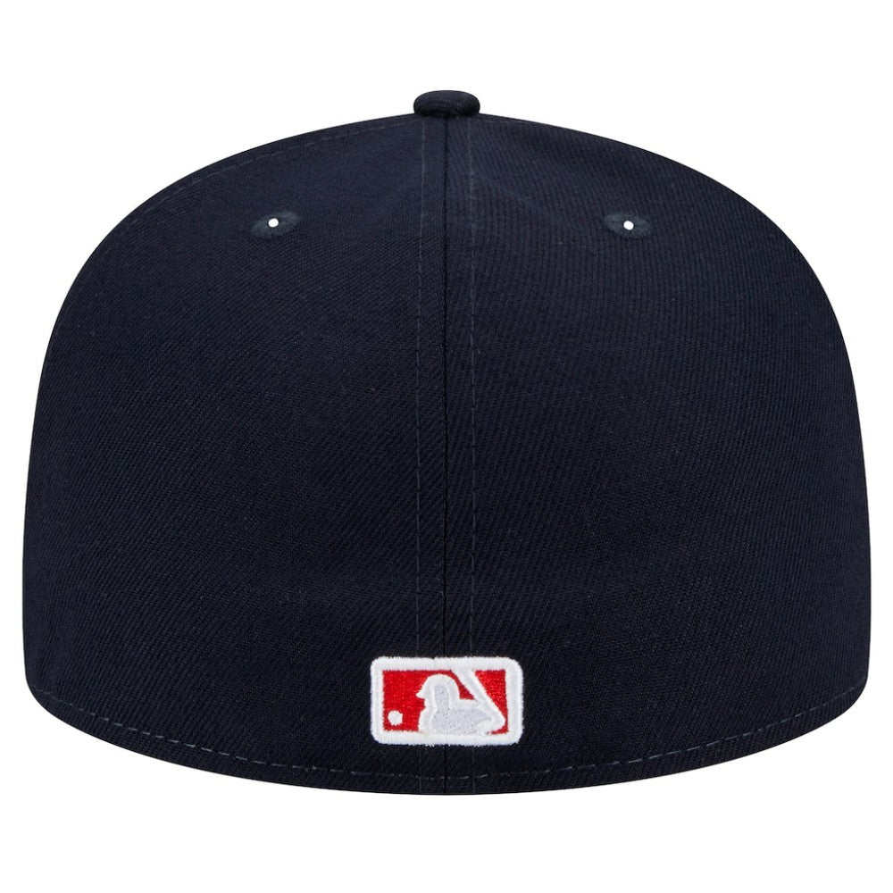Navy Boston Red Sox New Era Script Sided 59FIFTY Fitted Hat