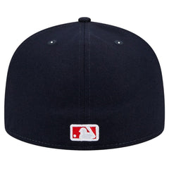 Navy Boston Red Sox New Era Script Sided 59FIFTY Fitted Hat