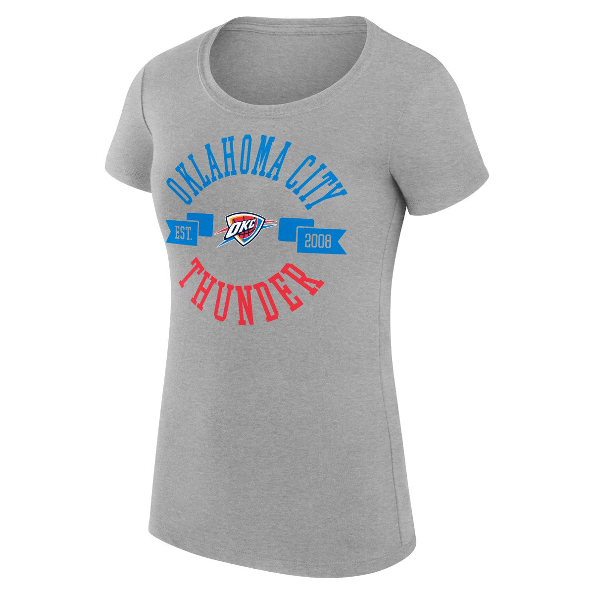 Oklahoma City Thunder G-III 4Her by Carl Banks Women's Super-Slim Fit Lightweight Large City Logo T-Shirt