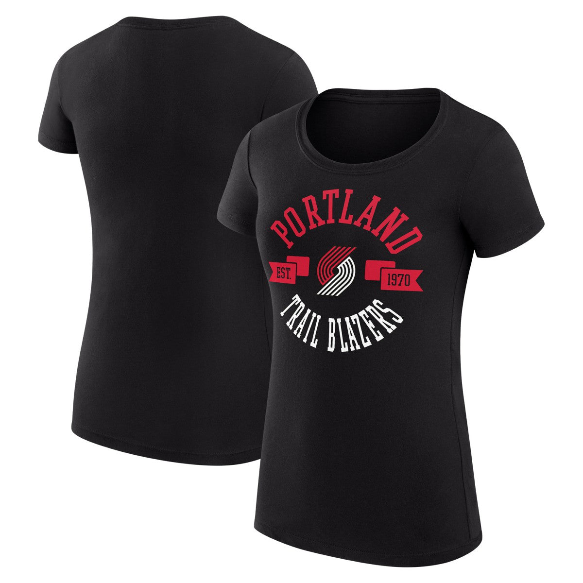 Portland Trail Blazers G-III 4Her by Carl Banks Women's Super-Slim Fit Lightweight Large City Logo T-Shirt