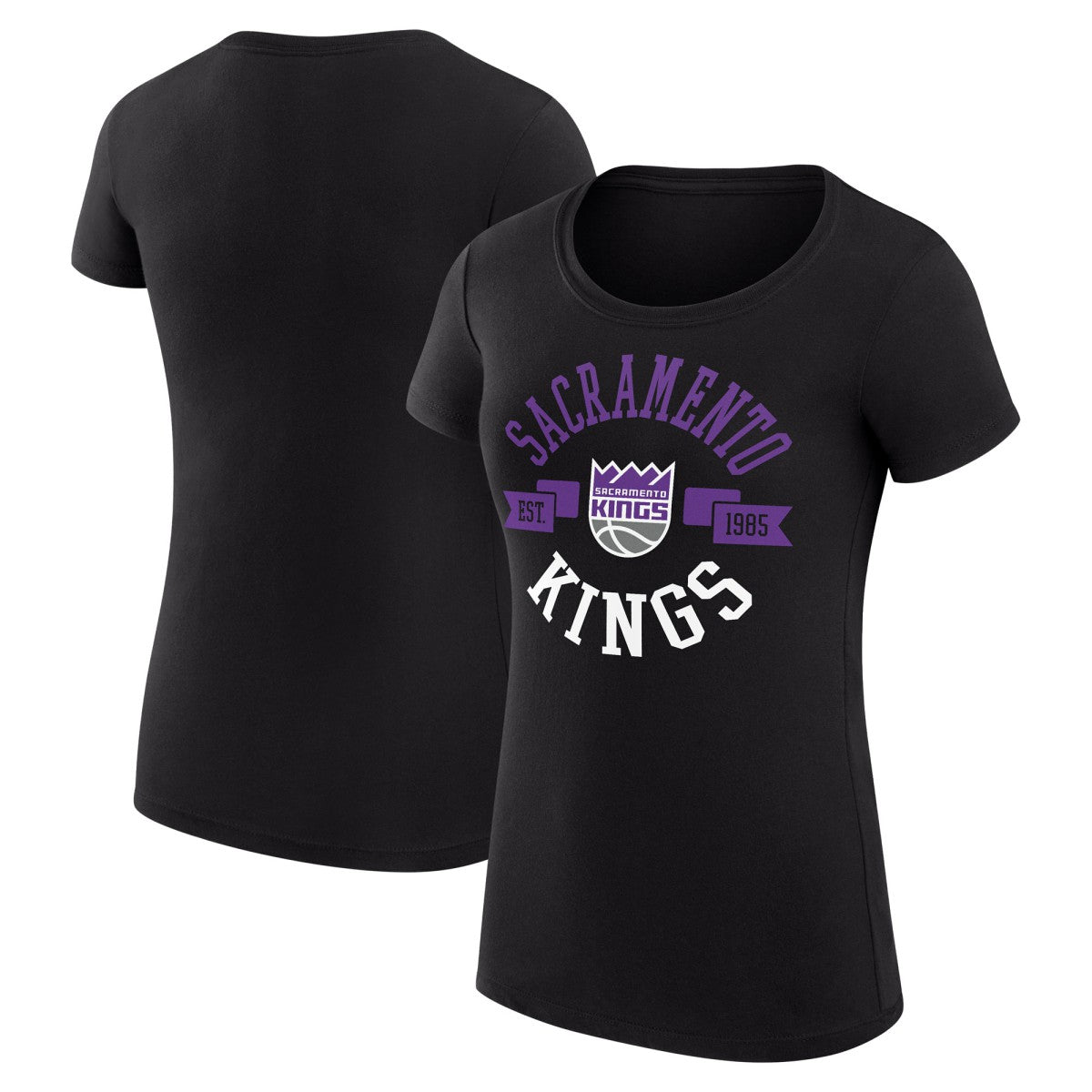 Sacramento Kings G-III 4Her by Carl Banks Women's Super-Slim Fit Lightweight Large City Logo T-Shirt