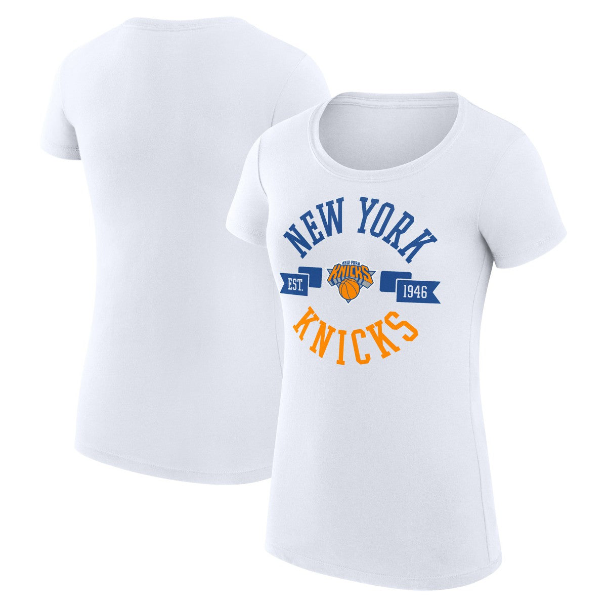 New York Knicks G-III 4Her by Carl Banks Women's Super-Slim Fit Lightweight Large City Logo T-Shirt