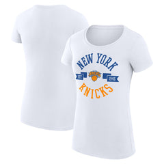 New York Knicks G-III 4Her by Carl Banks Women's Super-Slim Fit Lightweight Large City Logo T-Shirt