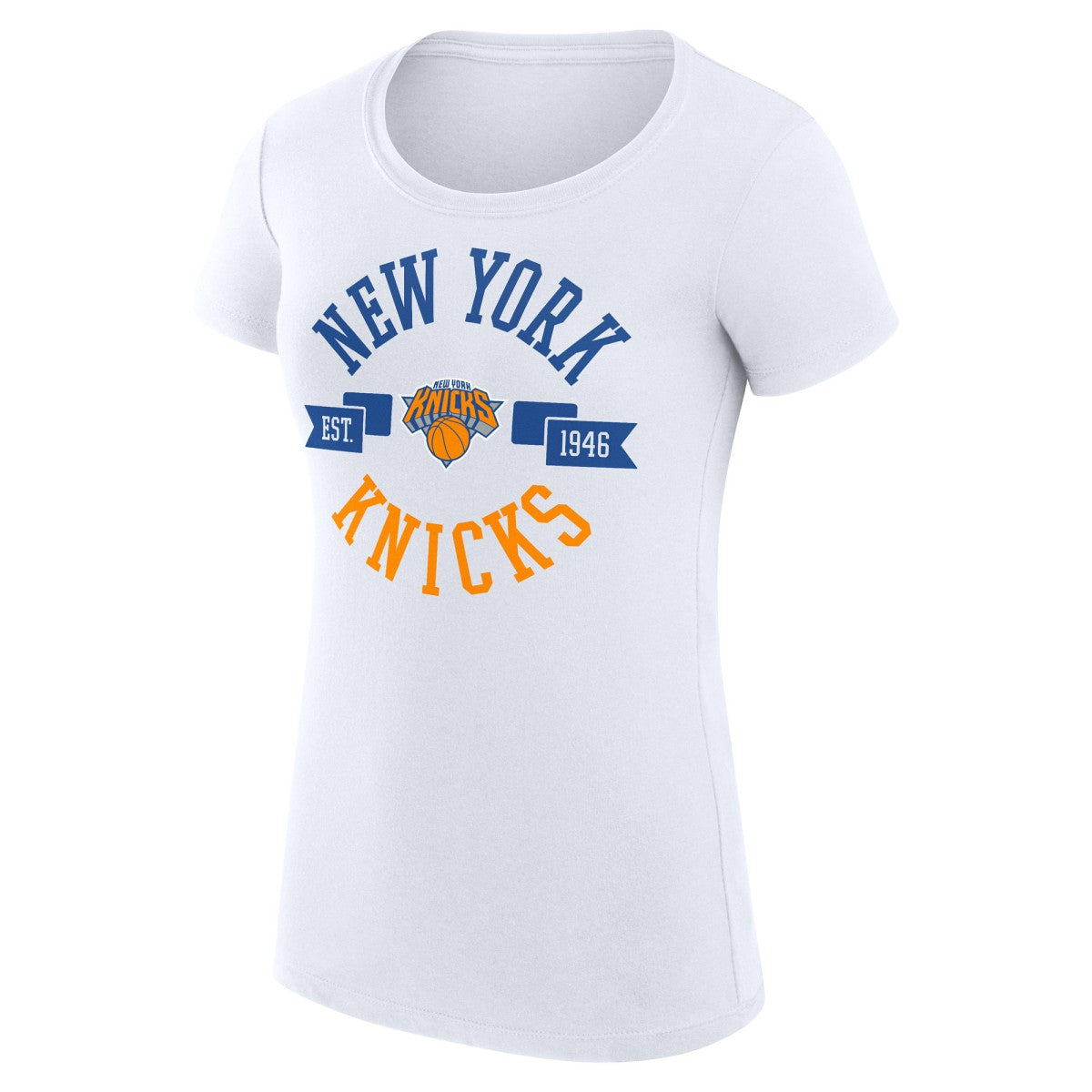 New York Knicks G-III 4Her by Carl Banks Women's Super-Slim Fit Lightweight Large City Logo T-Shirt