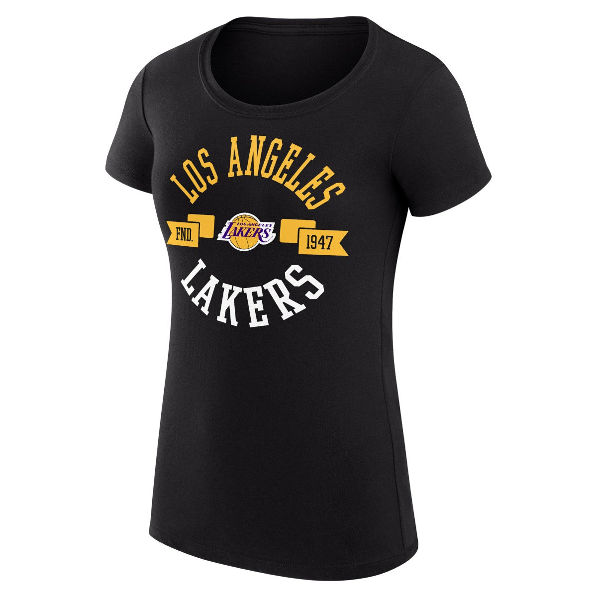 Los Angeles Lakers G-III 4Her by Carl Banks Women's Super-Slim Fit Lightweight Large City Logo T-Shirt