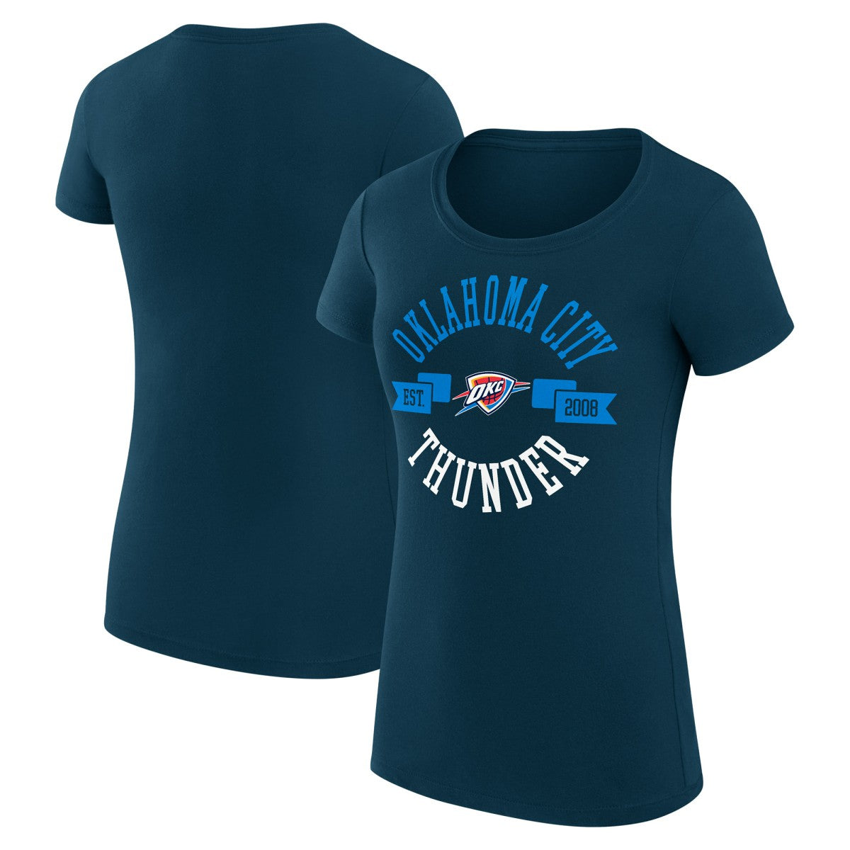Oklahoma City Thunder G-III 4Her by Carl Banks Women's Super-Slim Fit Lightweight Large City Logo T-Shirt