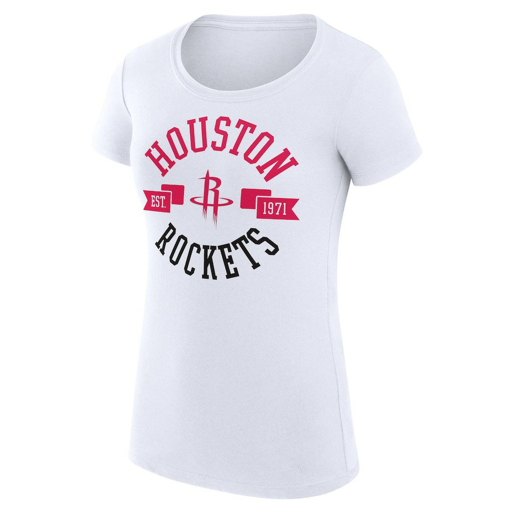 Houston Rockets G-III 4Her by Carl Banks Women's Super-Slim Fit Lightweight Large City Logo T-Shirt