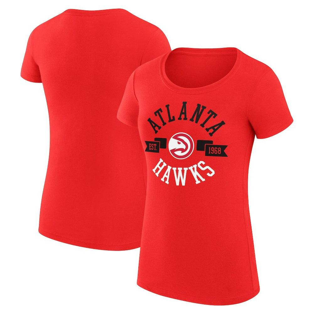 Atlanta Hawks G-III 4Her by Carl Banks Women's Super-Slim Fit Lightweight Large City Logo T-Shirt