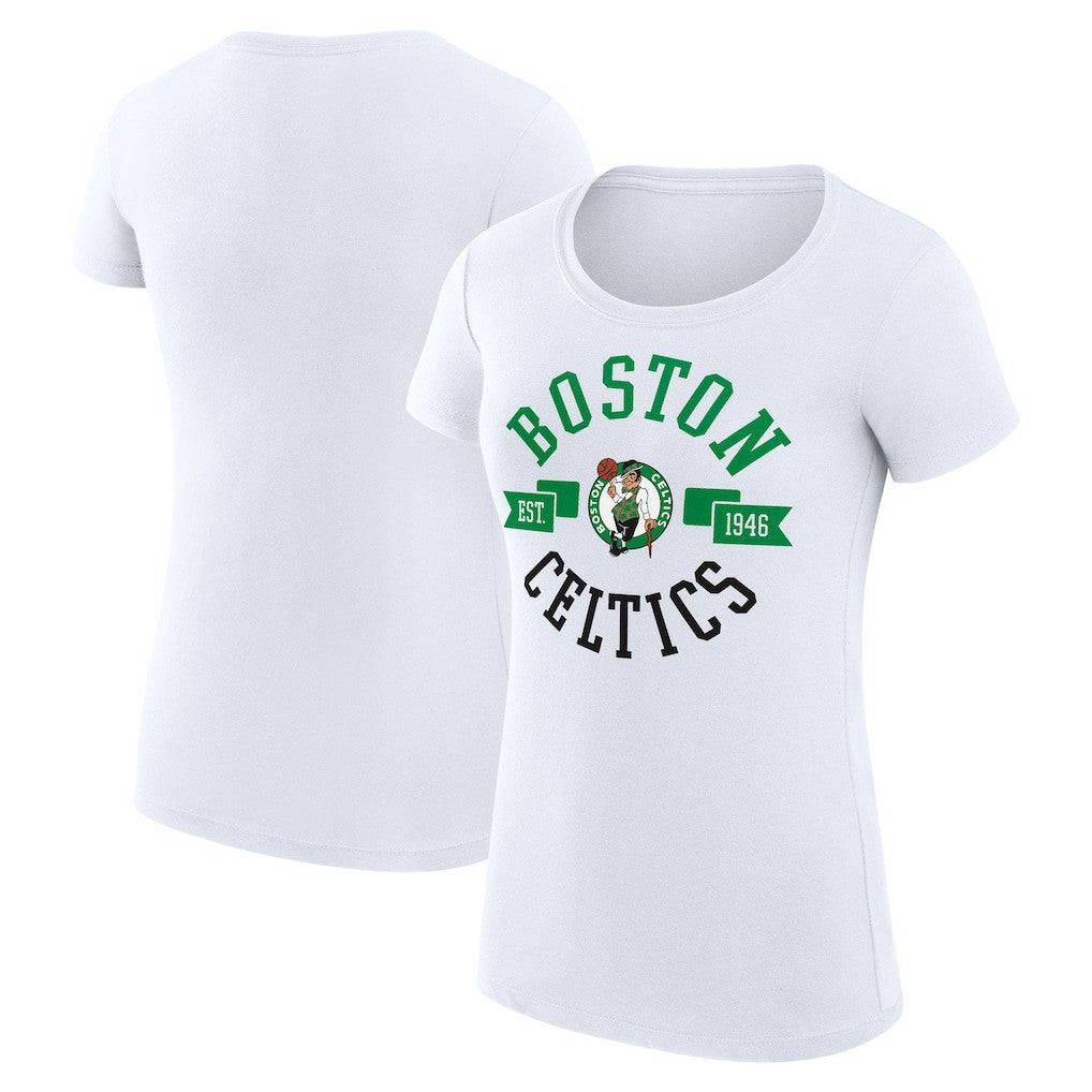 Boston Celtics G-III 4Her by Carl Banks Women's Super-Slim Fit Lightweight Large City Logo T-Shirt