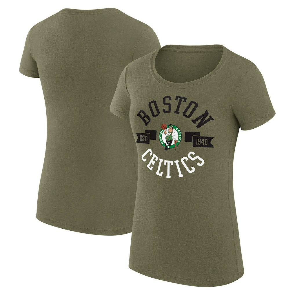 Boston Celtics G-III 4Her by Carl Banks Women's Super-Slim Fit Lightweight Large City Logo T-Shirt