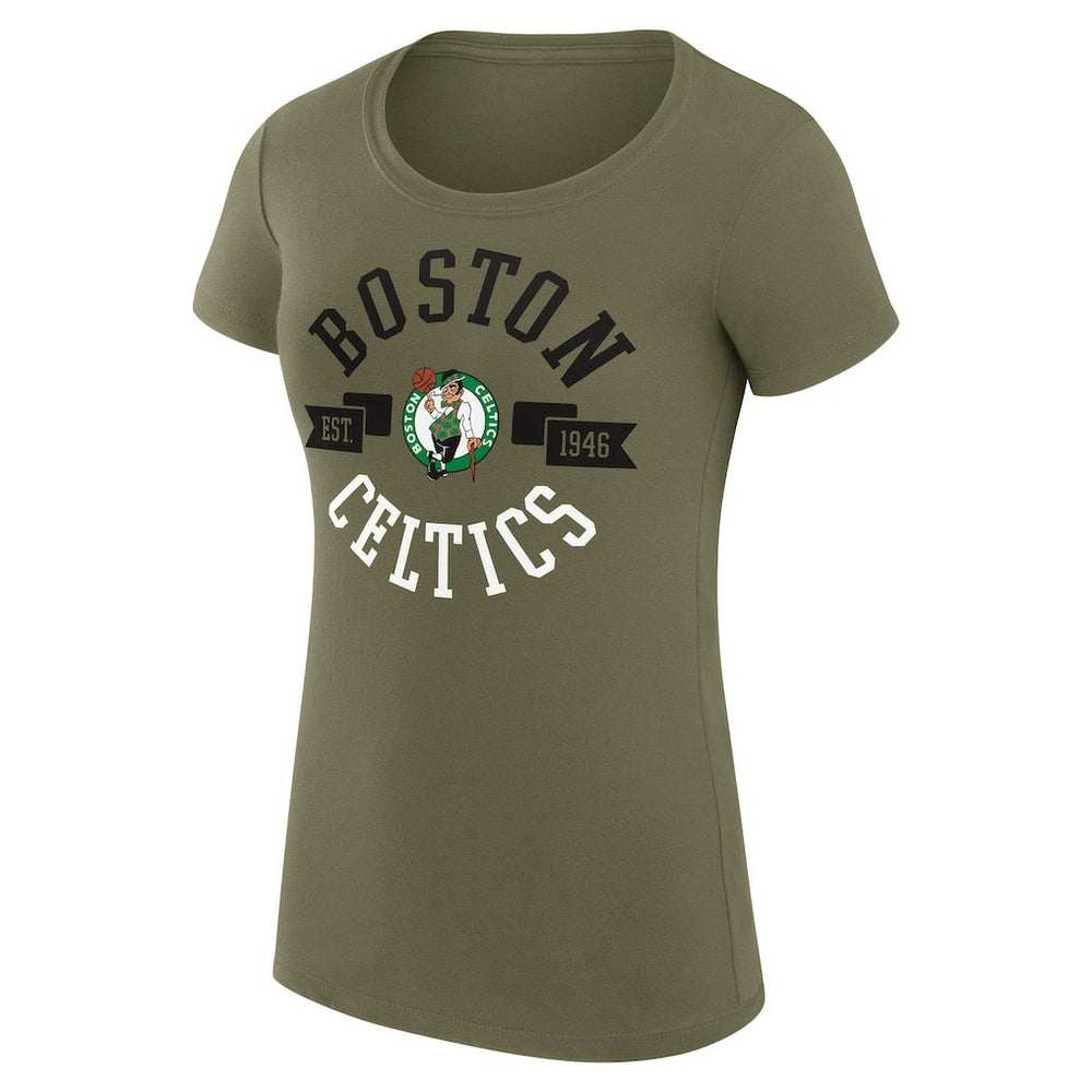Boston Celtics G-III 4Her by Carl Banks Women's Super-Slim Fit Lightweight Large City Logo T-Shirt
