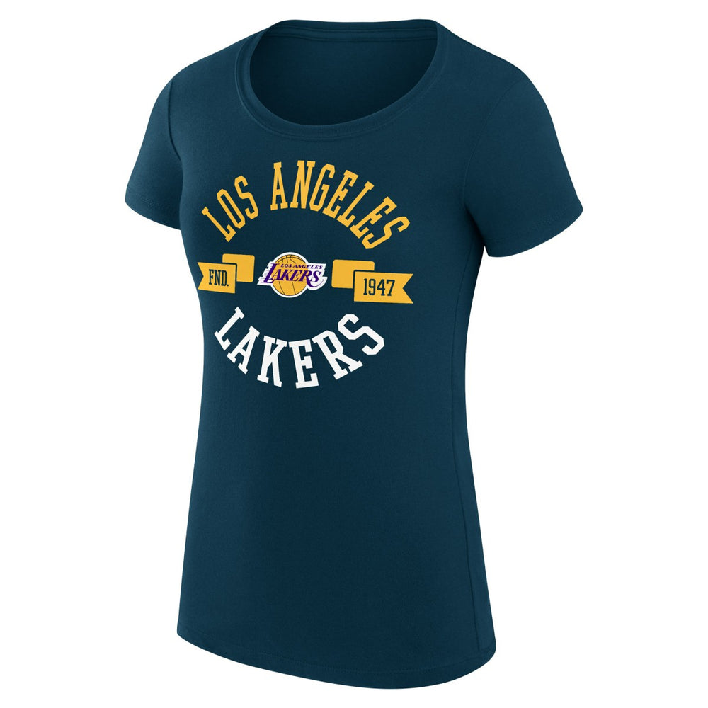 Los Angeles Lakers G-III 4Her by Carl Banks Women's Super-Slim Fit Lightweight Large City Logo T-Shirt