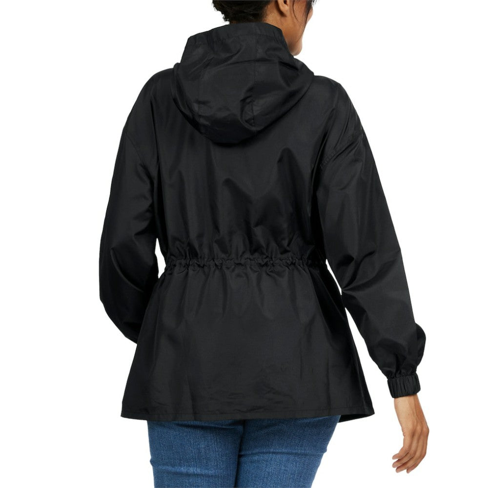 Black San Francisco Giants WEAR by Erin Andrews Women's Full-Zip Windbreaker Hoodie Jacket