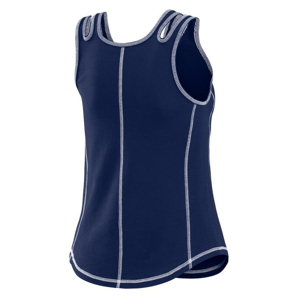 Navy Boston Red Sox WEAR by Erin Andrews Women's Contrast Stitch Tank Top