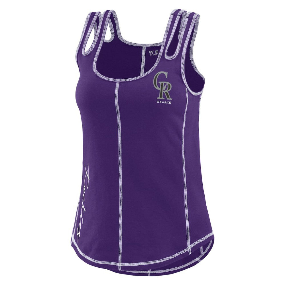 Purple Colorado Rockies WEAR by Erin Andrews Women's Contrast Stitch Tank Top