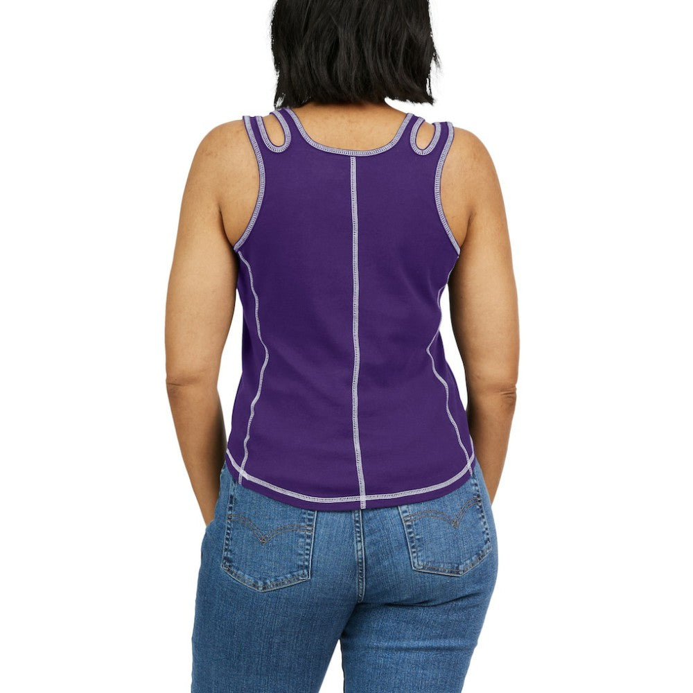 Purple Colorado Rockies WEAR by Erin Andrews Women's Contrast Stitch Tank Top