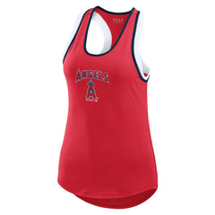 Red Los Angeles Angels WEAR by Erin Andrews Women's Colorblock Racerback Tank Top